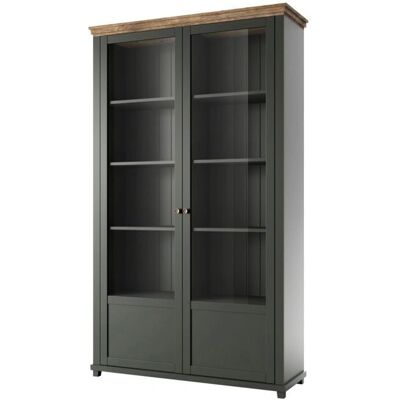 Helvetia Evora Verde - Vitrina con 8 estantes y puertas con cierre suave Helvetia Evora Verde - Vitrina con 8 estantes y puertas con cierre suave