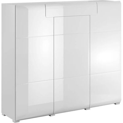 INOSIGN Toledo Hochschrank - 147,5cm, Weiß Matt/Glanz, 3 Türen INOSIGN Toledo Hochschrank - 147,5cm, Weiß Matt/Glanz, 3 Türen