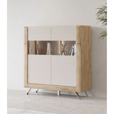 Leonique Kasai Beige Highboard - Sideboards, 128,5x44x136,5 cm Leonique Kasai Beige Highboard - Sideboards, 128,5x44x136,5 cm