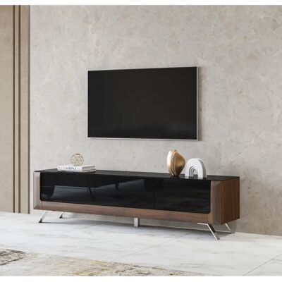 Leonique Kasai Wallnut Columbia Schwarz Hochglanz Sideboard - Sideboard Leonique Kasai Wallnut Columbia Schwarz Hochglanz Sideboard - Sideboard