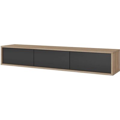 Lowboard Helvetia Frida - 180cm, madera y gris, moderno Lowboard Helvetia Frida - 180cm, madera y gris, moderno