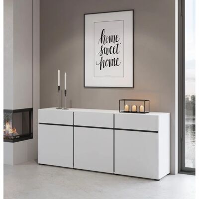 INOSIGN Cross Sideboard - Diseño moderno y minimalista, 3 puertas, 3 cajones - Sideboard INOSIGN Cross Sideboard - Diseño moderno y minimalista, 3 puertas, 3 cajones - Sideboard