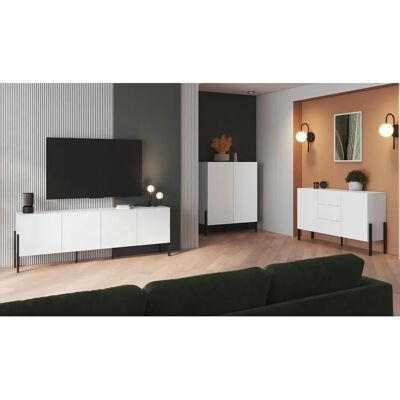INOSIGN Jukon Weiß Matt Modern Grifflose TV-Kommode - Sideboard INOSIGN Jukon Weiß Matt Modern Grifflose TV-Kommode - Sideboard