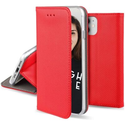 Samsung Galaxy S23 5G - Intelligente Magnet-Geldbörse - Rot Samsung Galaxy S23 5G - Intelligente Magnet-Geldbörse - Rot