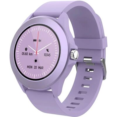 Montre connectée avec écran tactile IPS Lavande CW-300 de Forever - Publicité Montre connectée avec écran tactile IPS Lavande CW-300 de Forever - Publicité