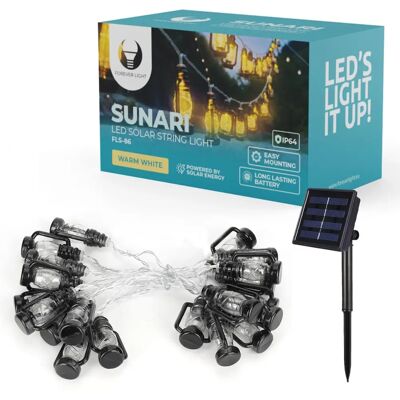 Forever Sunari Solar laterne - 6,5m, Warm White, 30 LEDs Forever Sunari Solar laterne - 6,5m, Warm White, 30 LEDs