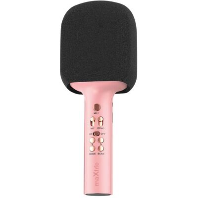 Maxlife Pink Bluetooth Karaoke Mikrofon - Mikrofon mit integriertem Lautsprecher & 8h Akku Maxlife Pink Bluetooth Karaoke Mikrofon - Mikrofon mit integriertem Lautsprecher & 8h Akku