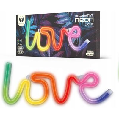 Forever Light Neon LED Liebe RGB Herz - Dekor & Musik-Sync Forever Light Neon LED Liebe RGB Herz - Dekor & Musik-Sync
