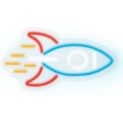 Forever Light Neon PLEXI LED Raketten - Flerfarvet LED Skilt Forever Light Neon PLEXI LED Raketten - Flerfarvet LED Skilt
