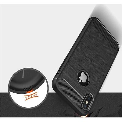 TechSolz iPhone X / XS - Flexibles Carbon Soft TPU Hülle - Schwarz TechSolz iPhone X / XS - Flexibles Carbon Soft TPU Hülle - Schwarz