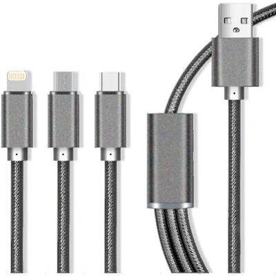MaXlife OEM001651 USB-kábel - Micro USB, Type-C, Lightning - 1m MaXlife OEM001651 USB-kábel - Micro USB, Type-C, Lightning - 1m