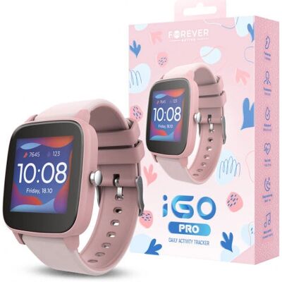 Chytré hodinky Forever IGO Pro JW-200 - Růžové - 1,4" TFT, IP68, Srdeční tep Chytré hodinky Forever IGO Pro JW-200 - Růžové - 1,4" TFT, IP68, Srdeční tep