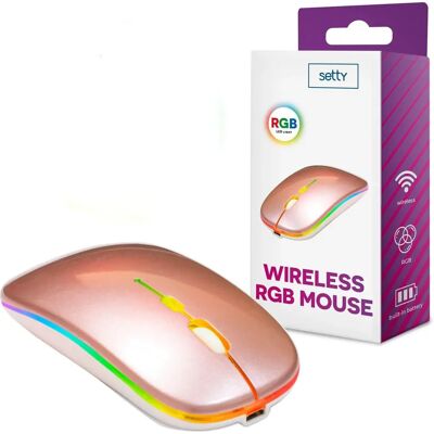 TechSolz Mini RGB Langaton Hiiri - Uudelleenladattava, Rose Gold - Langaton Hiiri TechSolz Mini RGB Langaton Hiiri - Uudelleenladattava, Rose Gold - Langaton Hiiri