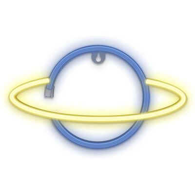 Forever Light Saturn Neon LED - Sininen/Keltainen - Sisustustarra Forever Light Saturn Neon LED - Sininen/Keltainen - Sisustustarra
