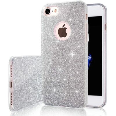 OEM Xiaomi Glitter 3in1 Kotelo - Hopea - Smartphone OEM Xiaomi Glitter 3in1 Kotelo - Hopea - Smartphone