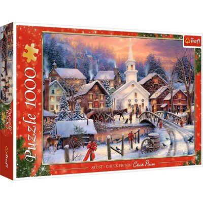 Trefl 10602 Puzzle - 1000 Darab - Fehér Karácsonyi Puzzle Trefl 10602 Puzzle - 1000 Darab - Fehér Karácsonyi Puzzle