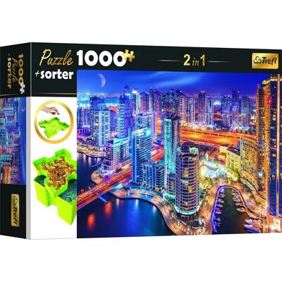Trefl Noc Dubaj 1000 - Puzzle s Třídicími Boxy Trefl Noc Dubaj 1000 - Puzzle s Třídicími Boxy