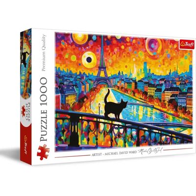 Trefl Puzzle 1000 – Gatto a Parigi - Puzzle ecologico per adulti e bambini Trefl Puzzle 1000 – Gatto a Parigi - Puzzle ecologico per adulti e bambini