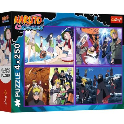 Trefl Naruto Shippuden 4 en 1 Rompecabezas - 4 x 250 Piezas - Niños Trefl Naruto Shippuden 4 en 1 Rompecabezas - 4 x 250 Piezas - Niños