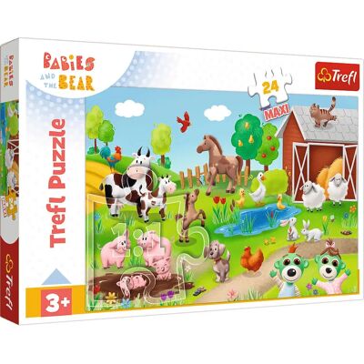 Trefl 14372 Rompecabezas - Animales de dibujos - 24 piezas grandes para niños Trefl 14372 Rompecabezas - Animales de dibujos - 24 piezas grandes para niños