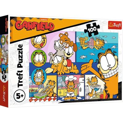 Trefl 16521 Puzzle - Garfield, Garfield Paresseux - 100 Pièces - Puzzle de dessins animés Trefl 16521 Puzzle - Garfield, Garfield Paresseux - 100 Pièces - Puzzle de dessins animés