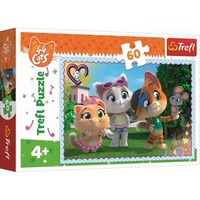 Trefl Puzzle - 44 Cats: Spielen mit Freunden Puzzle 60 Teile Trefl Puzzle - 44 Cats: Spielen mit Freunden Puzzle 60 Teile