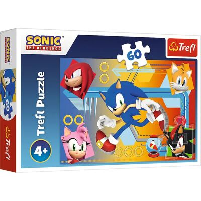 Trefl 17387 Puzzle - Sonic akcióban - 60 db Trefl 17387 Puzzle - Sonic akcióban - 60 db