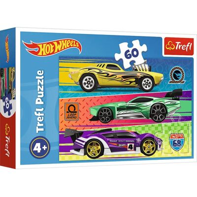 Quebra-cabeça Hot Wheels Trefl - 60 Peças Multicolorido Quebra-cabeça Hot Wheels Trefl - 60 Peças Multicolorido