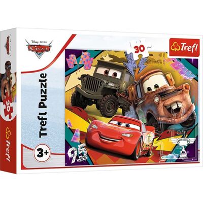 Trefl 18293 Puslespill - 30 Disney Cars 3 - For Barn & Voksne Trefl 18293 Puslespill - 30 Disney Cars 3 - For Barn & Voksne