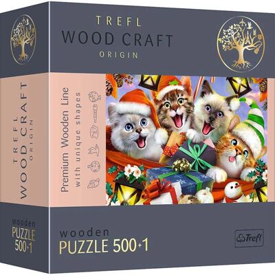 Trefl 20172 Puzzle - Vánoční Kočky - 501 Dílů - Dřevěné Puzzle Trefl 20172 Puzzle - Vánoční Kočky - 501 Dílů - Dřevěné Puzzle