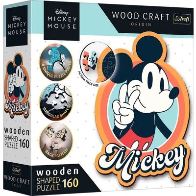 Puzzle in legno Trefl Mickey Mouse 160 pezzi - Design retrò Puzzle in legno Trefl Mickey Mouse 160 pezzi - Design retrò