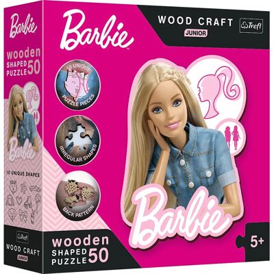 Trefl 20201 Houten Puzzel - Barbie Vormpuzzel 50 stuks Trefl 20201 Houten Puzzel - Barbie Vormpuzzel 50 stuks