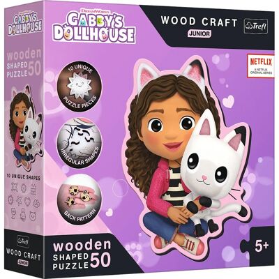 Trefl Model 20202 - Houten Puzzel van Gabby - 50 st Trefl Model 20202 - Houten Puzzel van Gabby - 50 st