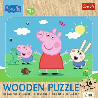 Puzzle in legno Trefl Modello 20262 - Peppa Pig, 24 pezzi, Puzzle per bambini Puzzle in legno Trefl Modello 20262 - Peppa Pig, 24 pezzi, Puzzle per bambini