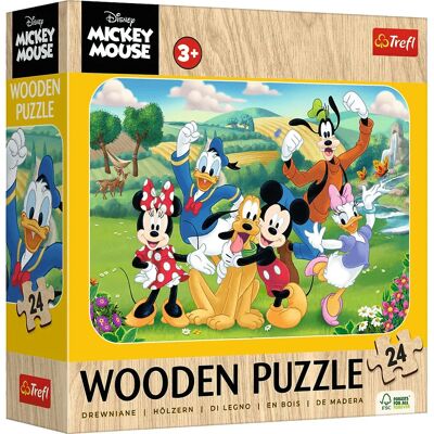 Puzzle de madera Mickey Mouse de Trefl - 24 piezas para niños Puzzle de madera Mickey Mouse de Trefl - 24 piezas para niños