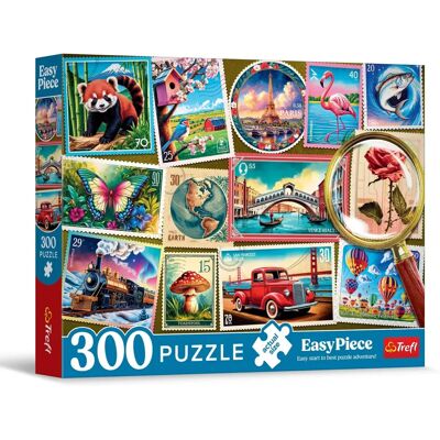 Puzzle Trefl - Timbres - 300 pièces - 60x40cm - Boîte 34x26x5cm Puzzle Trefl - Timbres - 300 pièces - 60x40cm - Boîte 34x26x5cm