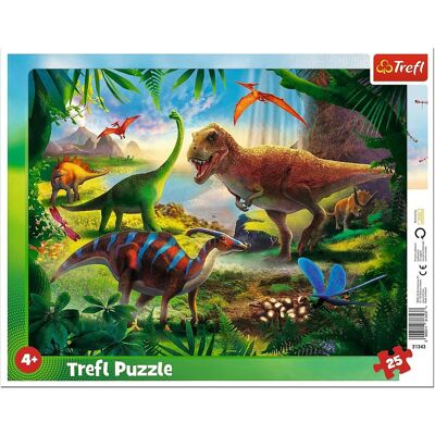 Trefl Dinosaur Pussel - 25 Bitar Ramleksleke för Barn Trefl Dinosaur Pussel - 25 Bitar Ramleksleke för Barn