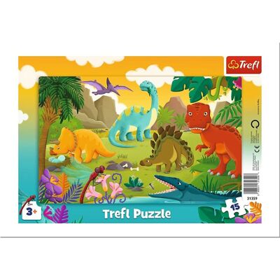 Puzzle Dinosaure 15 pièces - Trefl - Publicité Puzzle Dinosaure 15 pièces - Trefl - Publicité