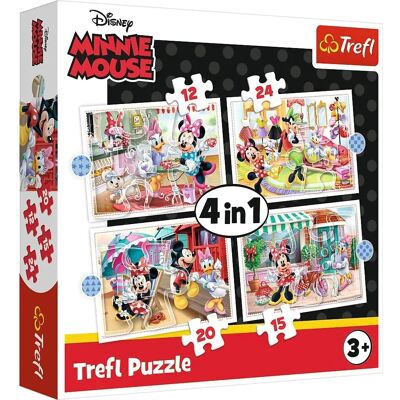 Trefl Disney 4 en 1 Rompecabezas Minnie Mouse - Puzzle Type Trefl Disney 4 en 1 Rompecabezas Minnie Mouse - Puzzle Type