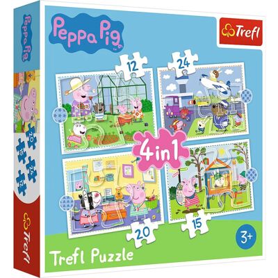 Trefl 4-in-1 Puzzle Peppa Pig - Holiday Collection - Puzzle Trefl 4-in-1 Puzzle Peppa Pig - Holiday Collection - Puzzle