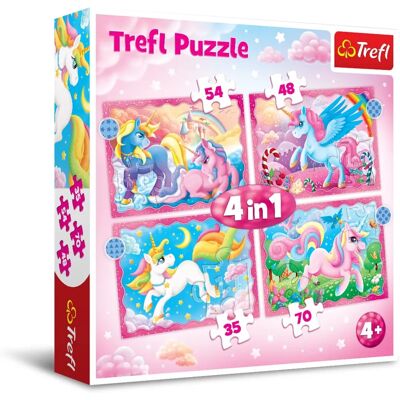 Trefl Enhörningar & Magi 4-i-1 Pussel Trefl Enhörningar & Magi 4-i-1 Pussel