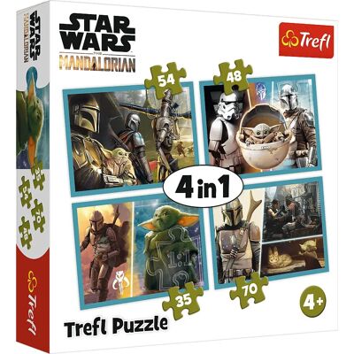 Trefl Mandalorian Puzzle - Puzzle 4 in 1 Star Wars Trefl Mandalorian Puzzle - Puzzle 4 in 1 Star Wars