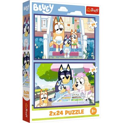Trefl 34446 Puzzle - Bluey 2 az 1-ben - 24 darabos - Rajzfilmek Trefl 34446 Puzzle - Bluey 2 az 1-ben - 24 darabos - Rajzfilmek