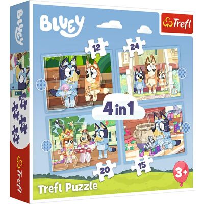 Trefl Bluey ja hänen maailmansa 4-in-1 Palapeli Trefl Bluey ja hänen maailmansa 4-in-1 Palapeli