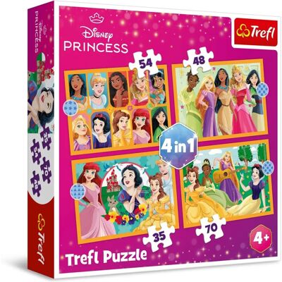 Trefl 4-in-1 Puzzel - Disney Prinsessen Trefl 4-in-1 Puzzel - Disney Prinsessen