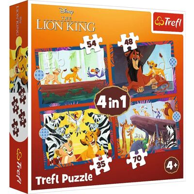 Puzzle Trefl 4En1 Le Lion Courageux Puzzle Trefl 4En1 Le Lion Courageux