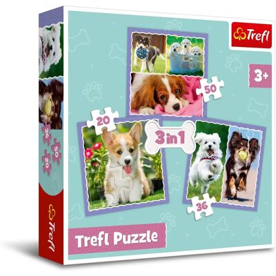 Trefl Puzzle 3-in-1 Süße Welpen - Puzzle Trefl Puzzle 3-in-1 Süße Welpen - Puzzle