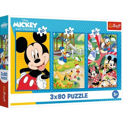 Trefl Disney 3-in-1 Puzzel Set - 3 x 80 stuks Trefl Disney 3-in-1 Puzzel Set - 3 x 80 stuks