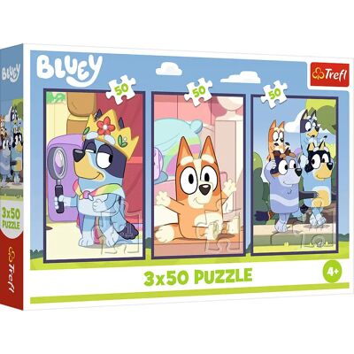 Trefl 34890 Pussel - Bluey Figurer - 3 x 50 st - Typ Pussel Trefl 34890 Pussel - Bluey Figurer - 3 x 50 st - Typ Pussel