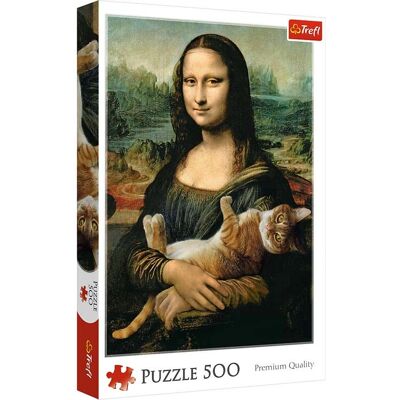 Trefl 37294 Puzzle Mona Lisa macskával - 500 darab Trefl 37294 Puzzle Mona Lisa macskával - 500 darab